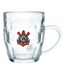Caneca Vidro 310ml Com Abridor - Corinthians