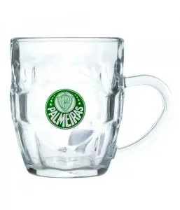 Caneca Vidro 310ml Com Abridor - Palmeiras