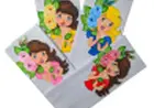 Bonecas Pintadas em Pano de Prato - Kit 5 Panos em Promoção