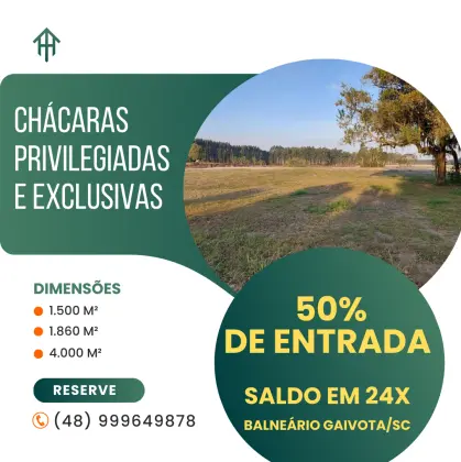 Chácaras privilegiadas e exclusivas