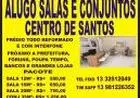ALUGO CONJUNTO COMERCIAL NO CENTRO DE SANTOS, 35 M2, ÓTIMO LOCAL