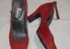 Scarpin Vizzano Vermelho com Tornozeleira n ° 35