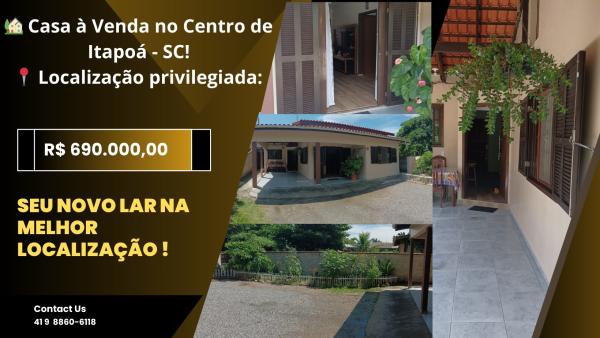 Casa à Venda no Centro de Itapoá - SC!