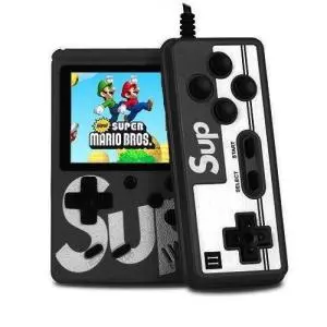 Mini Vídeo Game Portátil SUP Game Box 400 Jogos Retrô Clássicos Tela LCD 3.0'' com Bateria Recar