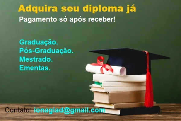 Venha conquistar seu Diploma - Pague só após pronto