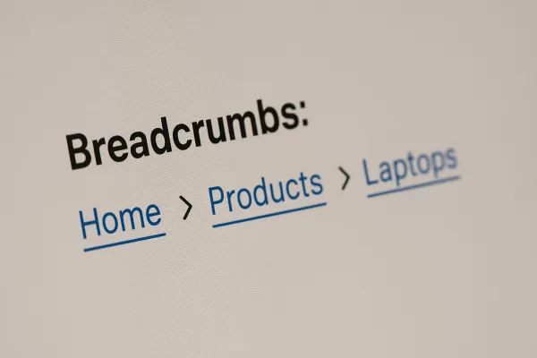 Breadcrumbs: links que mostram o caminho hierárquico de navegação