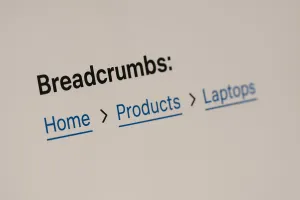 Breadcrumbs: links que mostram o caminho hierárquico de navegação