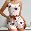 2 Conjunto Pijama Baby Doll Feminino Verão Short Dool Blogueirinha Sexy Coração