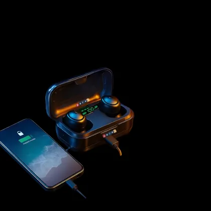 Fone De Ouvido Sem Fio Bluetooth Moderno Bateria Longa Duração  Compativel Com Todos Celulares