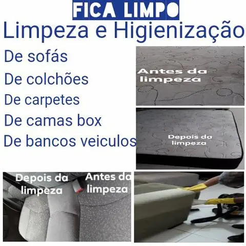 Limpeza e Higienização sofas, Colchões R$ 70