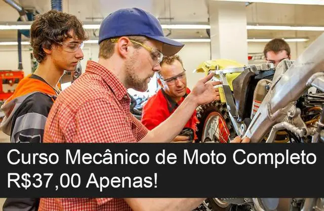 Curso Mecânico de Moto Completo- R$37, 00 Apenas!