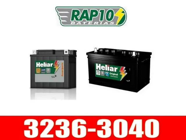 Baterias Heliar de motos e carros. Entregas grátis Fortaleza