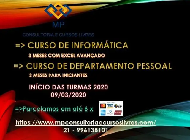 Cursos e Treinamentos - Informática e Departamento Pessoal