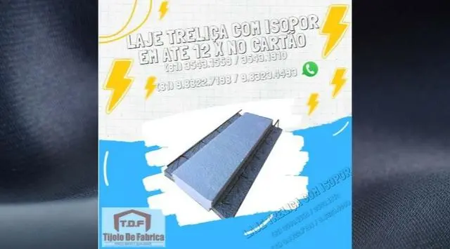 Laje Treliça Com Isopor Direto de Fábrica