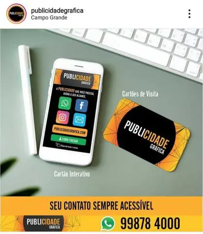 Cartões de visita e panfletos