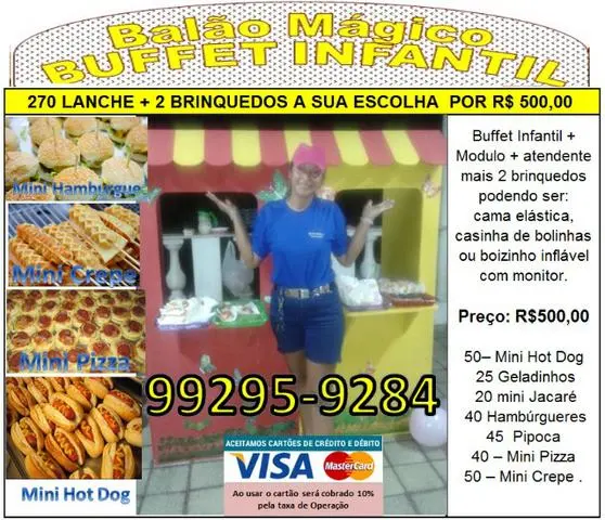 Mega Promoção de Buffet Infantil + 2 Brinquedo