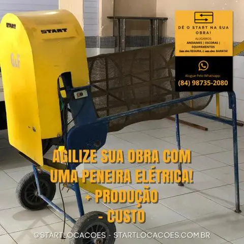 Aluguel de peneira elétrica