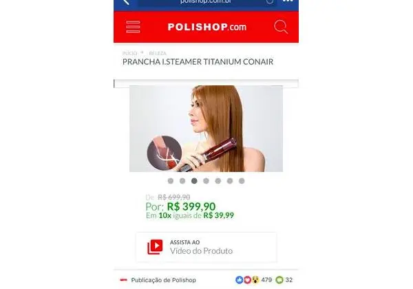 Prancha I.Steamer Titanium Conair