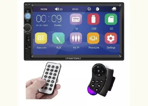 Central Multimidia 2din Mp5 Fm Usb Espelhamento Usb Android