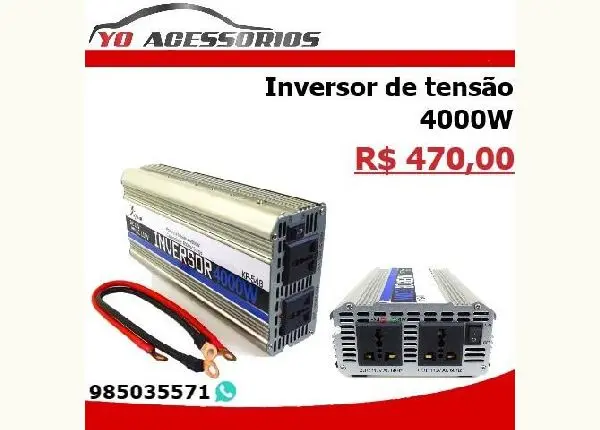 Inversor Conversor Tensão Transformador Veicular 24V para 110V 4000W KP548 Knup
