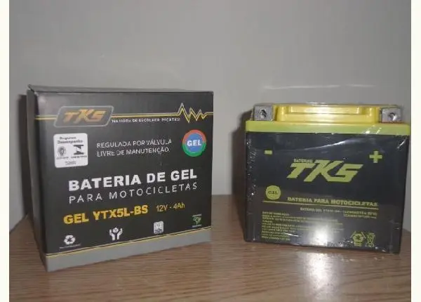 Bateria de Gel Tks para motocicletas 12V 4Ah, produto novo e com garantia