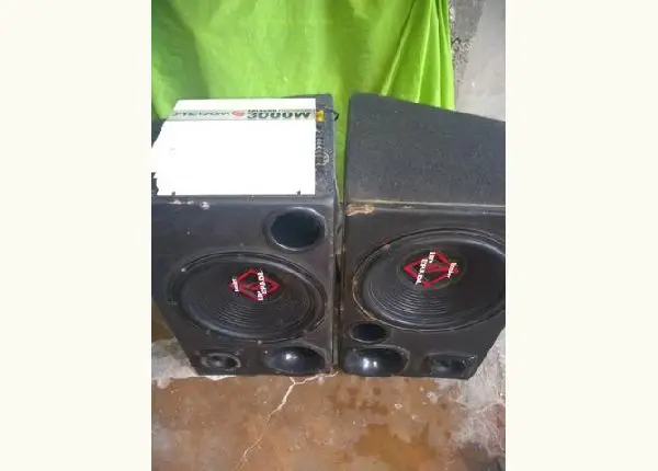 Caixas de som e módulo