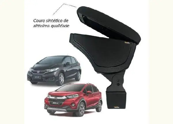 Apoio de Braço Honda WRV Couro Preto