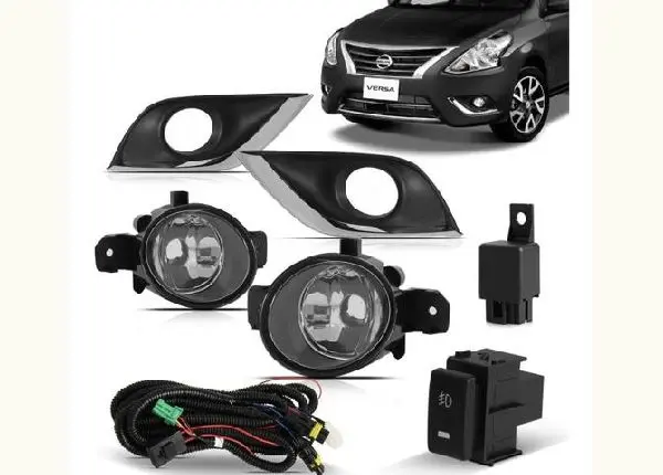 Kit Farol Milha Nissan Versa 2014 2015 2016 2017 2018 Auxiliar Neblina