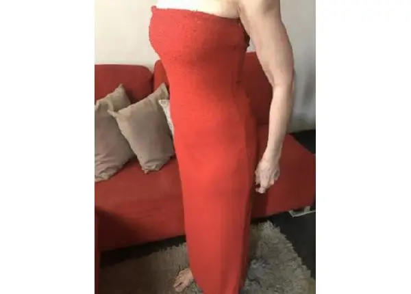 Vestido vermelho longo