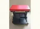 Banco estofado para polidor com rodas polimento