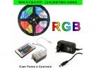 Fita de Led RGB colorida 5m com Controle e Fonte
