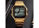 Relógio Digital Dourado