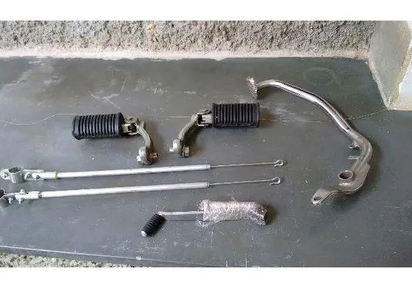 Kit Peças Moto, Pedaleiras Dianteiras, Pedal de Freio, Pedal Marcha, Antena