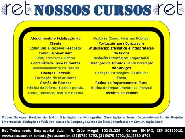 Cursos Oratória, Como Escrever Bem, Redação Enem, Redação Empresarial, Contabilidade para Inic