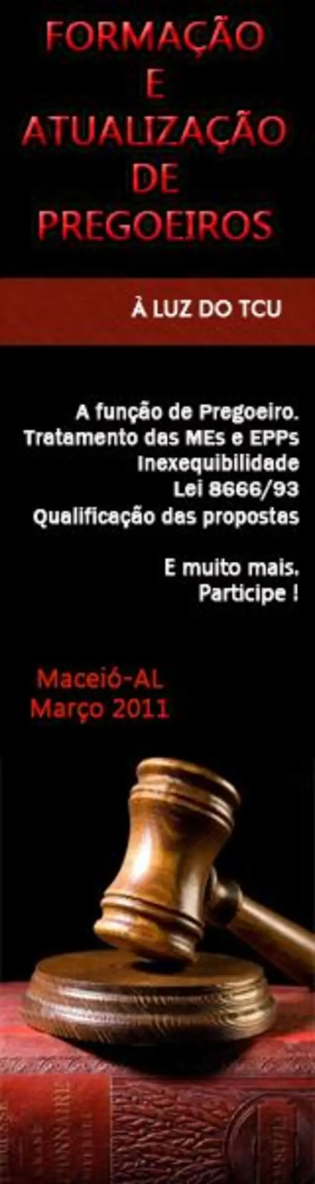 CURSO DE Formação e atualização de Pregoeiros e da CPL à luz do TCU