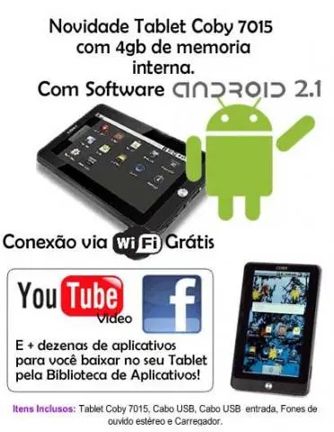 Tablet Coby 7015 4gb Memoria Android 2.1 Kyros Wifi Gratis