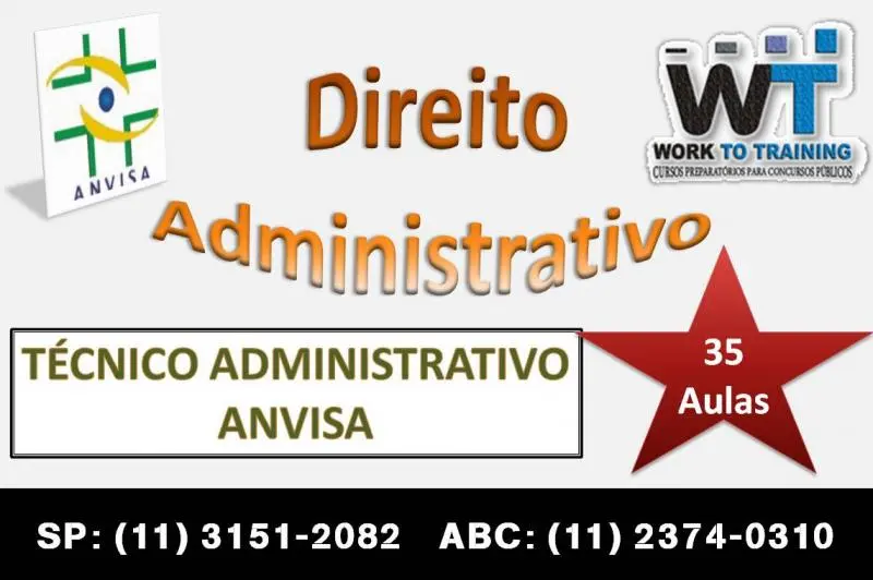 Concurso Anvisa - Técnico Administrativo - Curso de Direito Administrativo