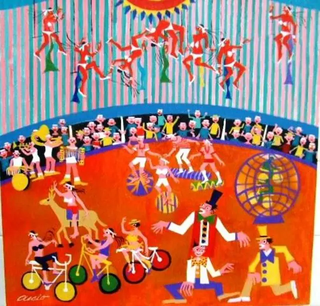 AECIO TEMA O CIRCO NA CIDADE MEDIDA 60X60 A.S.T