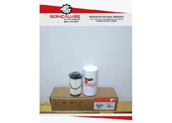 Kit filtros lubrificante+diesel original cummins fleetguad