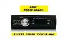 Rádio Carro Mp3 USB, fm / Am Entrada Pen drive, Bluetooth - Instalado