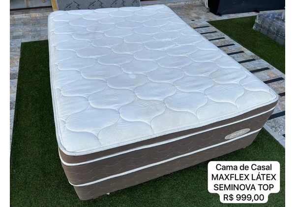 Cama Box Casal Maxflex Látex Seminova
