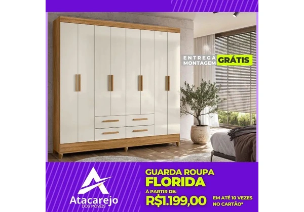 Guarda Roupa Casal Entrega e Montagem Grátis