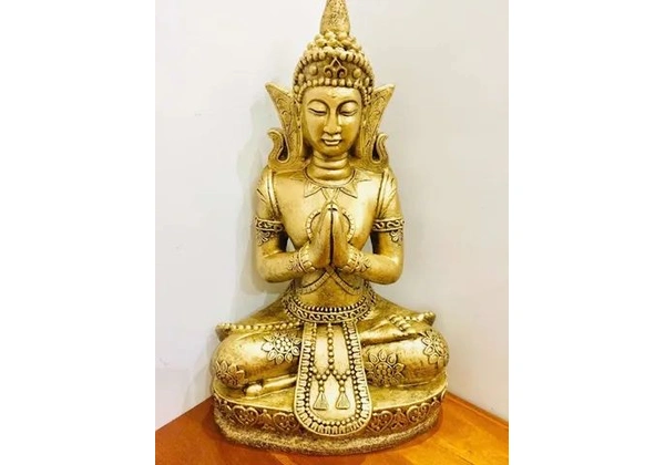 Buda Dourado Gigante Hindu Tailandês Sidarta Em Resina