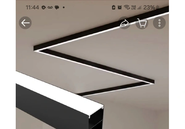 12 metros Perfil led preto sobrepor 3cm largura 1cm altura