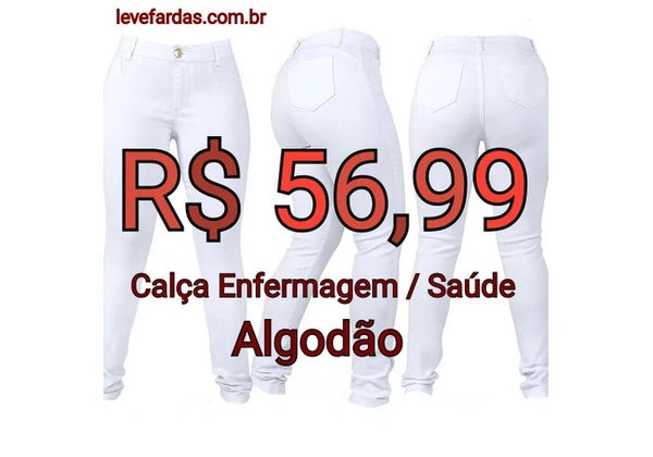 Calça de Algodão Enfermagem / Área de Saúde