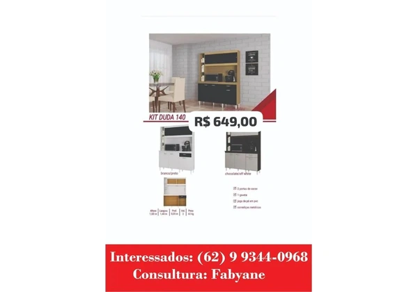 Armario de Cozinha kit duda 140