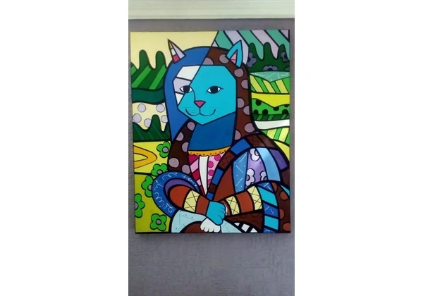Quadro Réplica de Romero Brito MonaCat