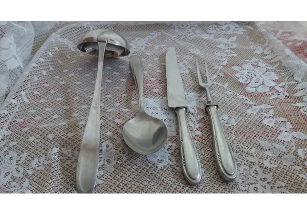 Talheres Hércules - Peças de Serviço, Concha, Garfo e Faca Trinchantes e Colher Para Arroz