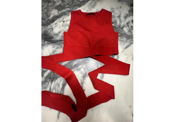 Blusa croped trico animale