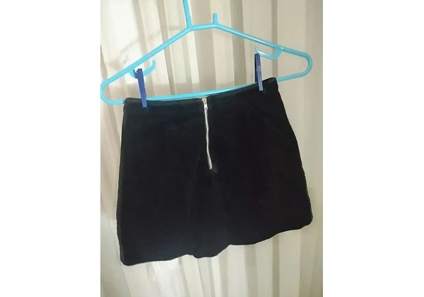 Saia Canelada de Veludo Forever 21 - Tam P (36)